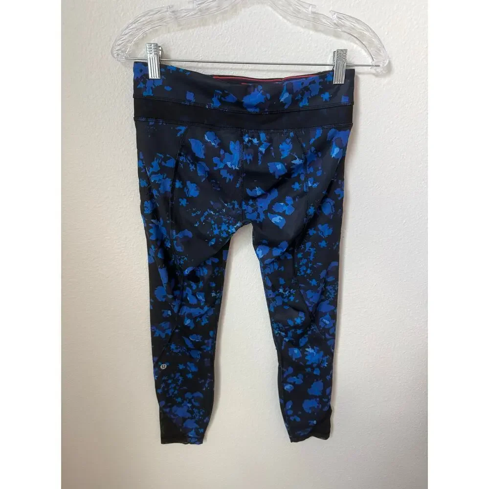 Lululemon Inspire Tight Leggings Dandy Digie Porcelaine Cropped Leggings Size 6